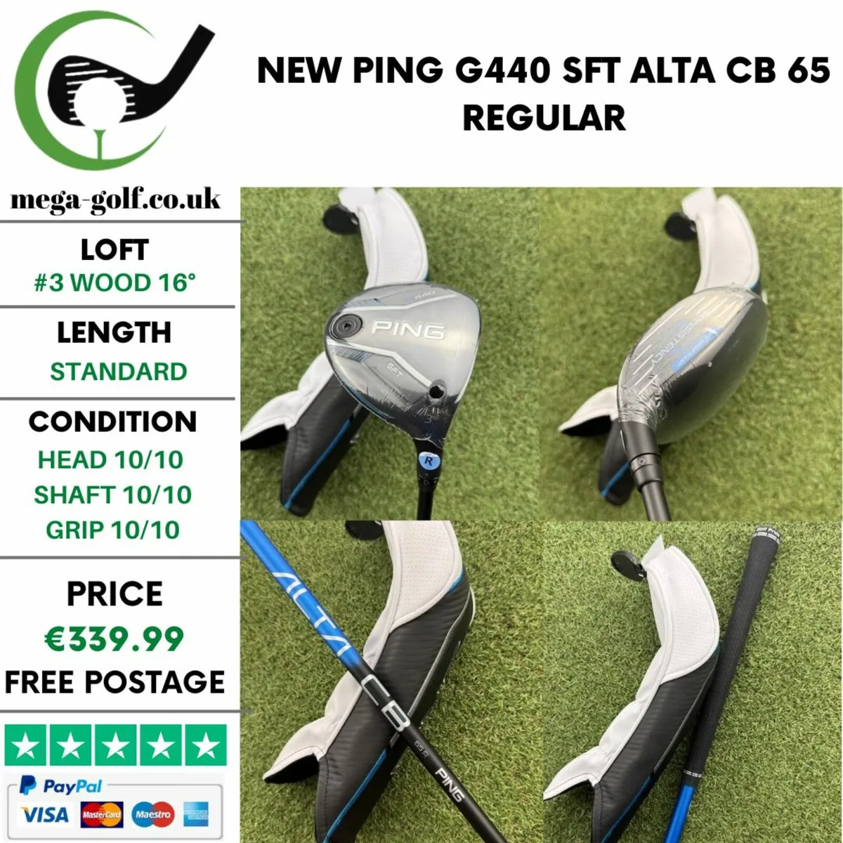 NEW PING G440 SFT #3 WOOD 16° / ALTA CB 65 REGULAR - Image 1