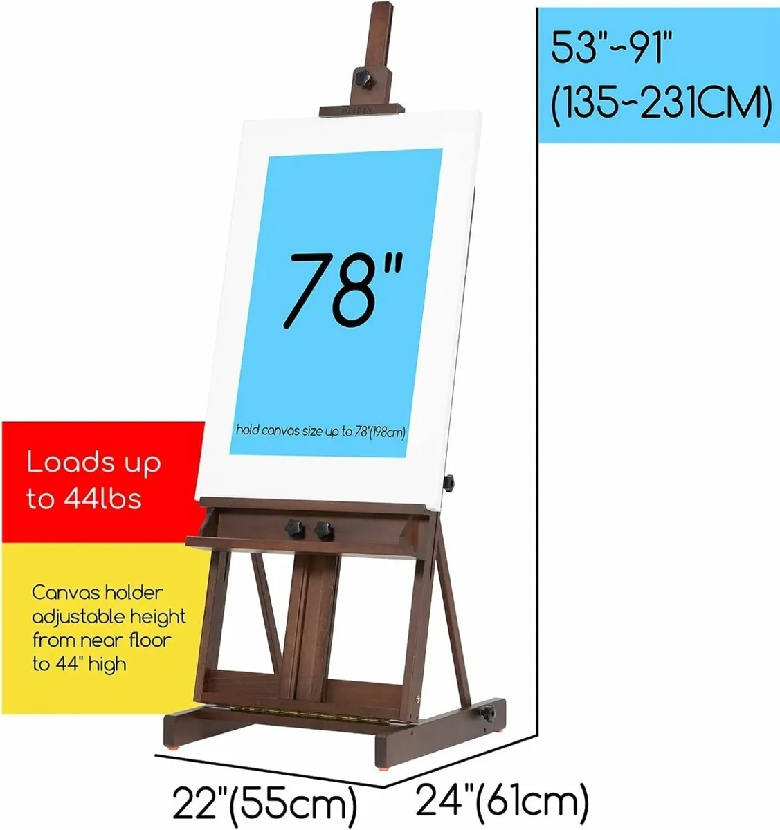 Beechwood Easel Adjustable HeavyDuty Artist Stand - Image 2