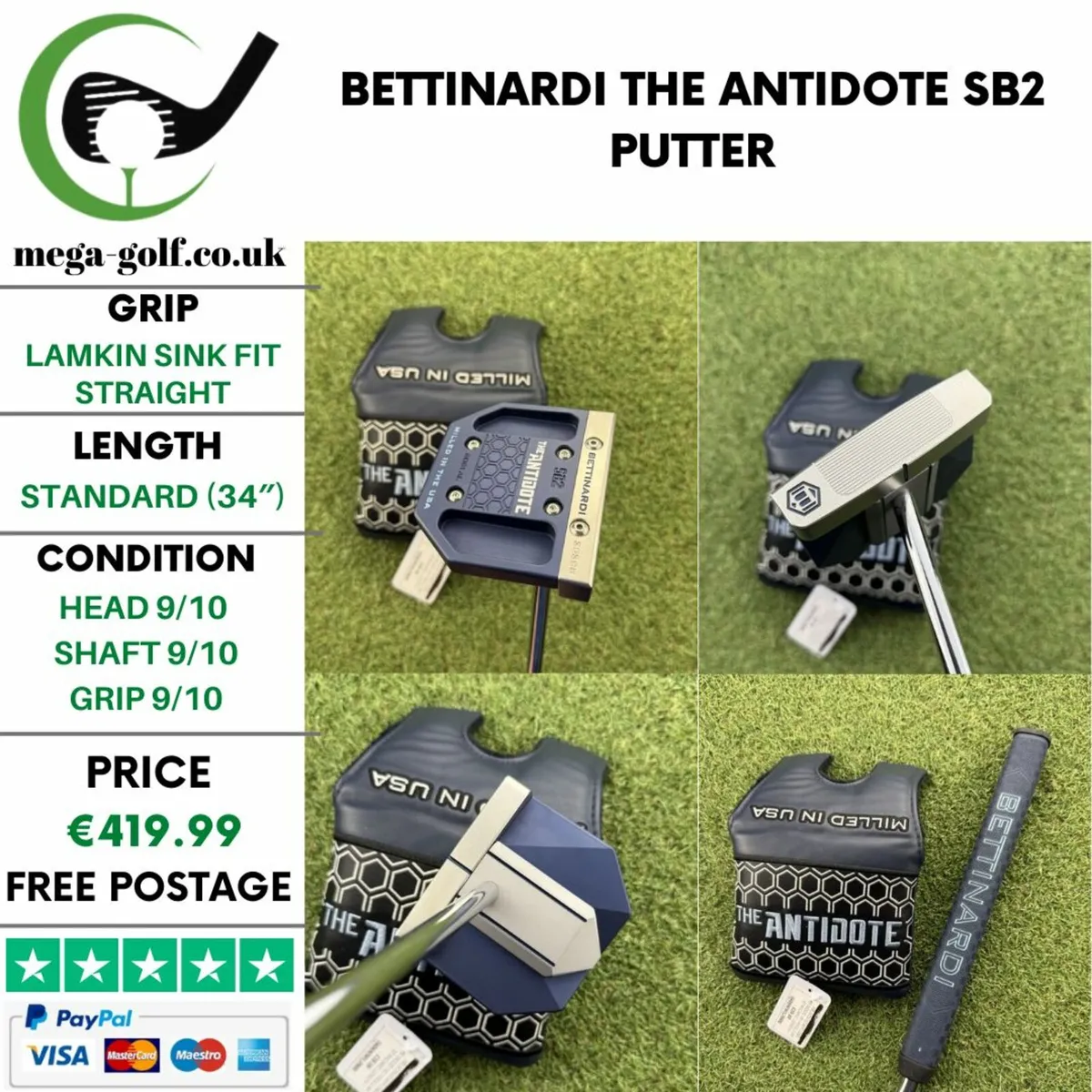 BETTINARDI THE ANTIDOTE SB2 PUTTER / 34″ - Image 1