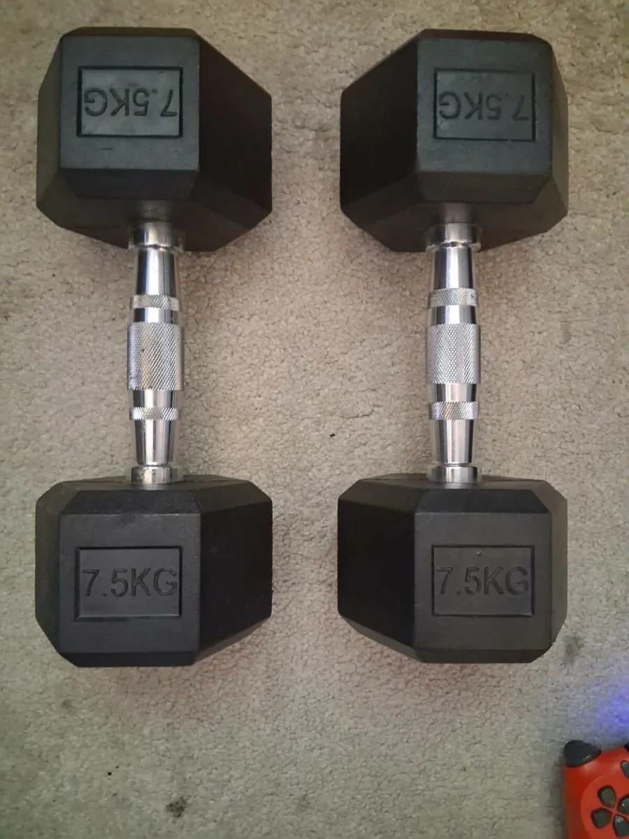Pair of 7.5kg dumbells