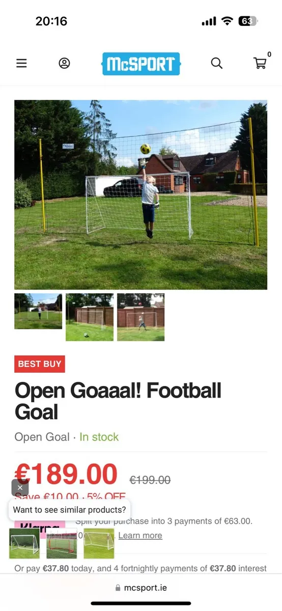 Football goal with rebound … Open Goaaal - Image 1