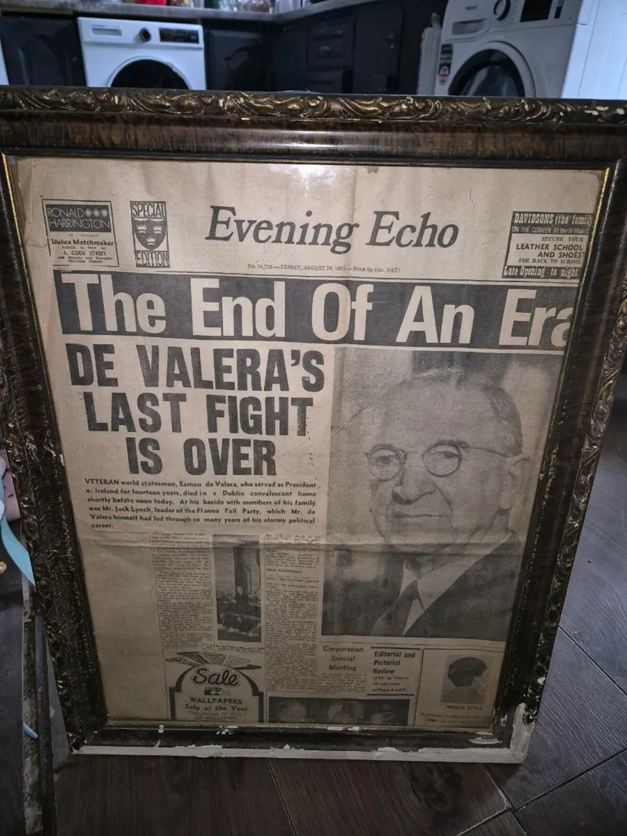 Cork evening echo framed off Eamon de