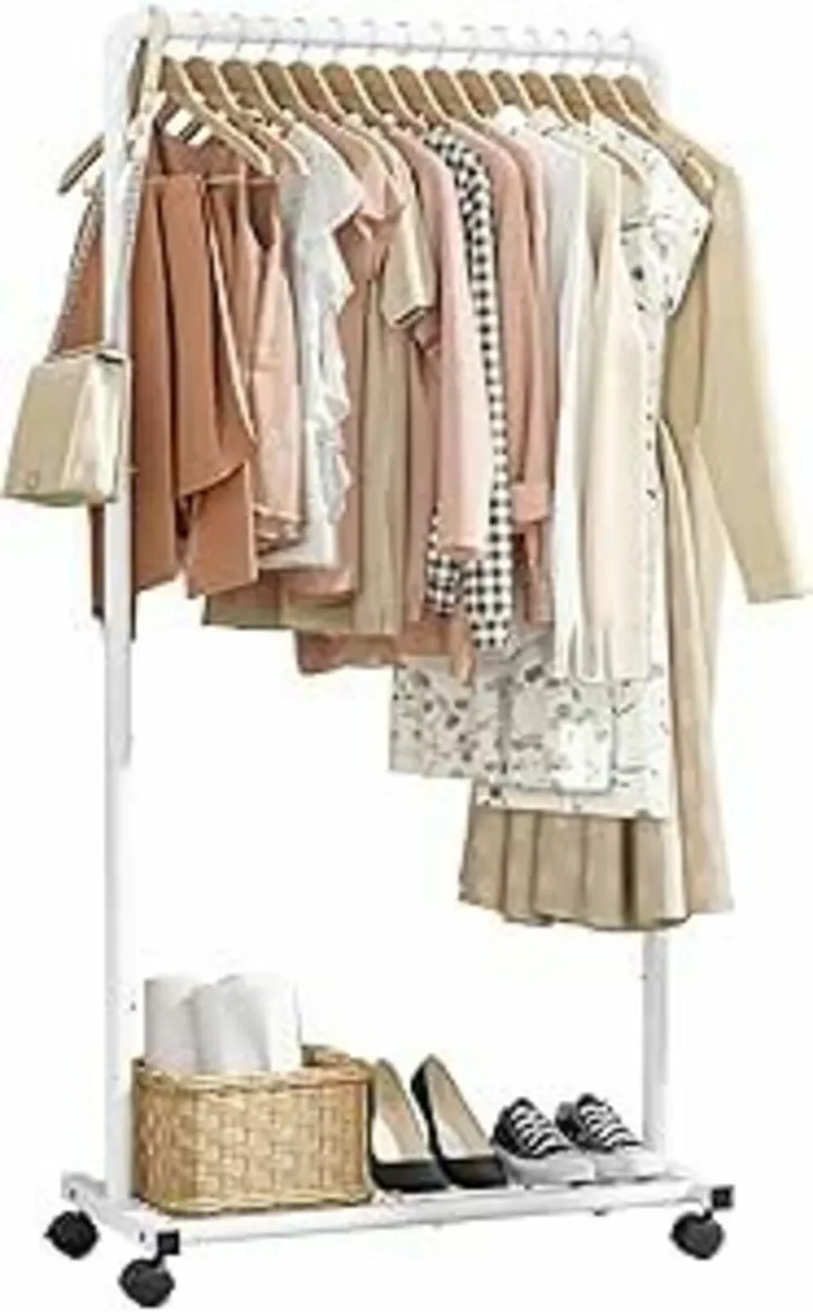 Clothes Rack Rail Movable  Shoes Shelf Heavy-Duty - Image 2