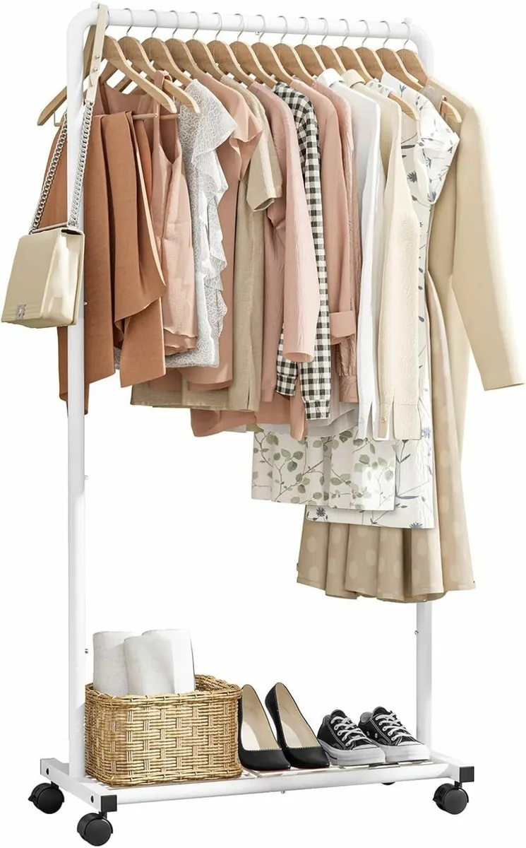 Clothes Rail Movable Clothes Rack Heavy-Duty - Image 3