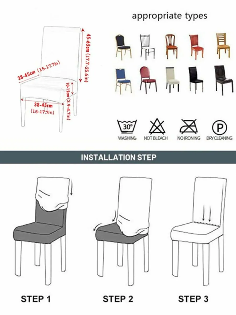 Grey or champagne velvet look chair covers 14 euro - Image 2