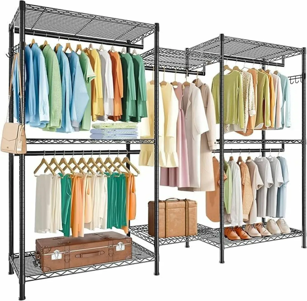 Clothes Rail Rack Heavy Duty Closet Wardrobe - Image 2