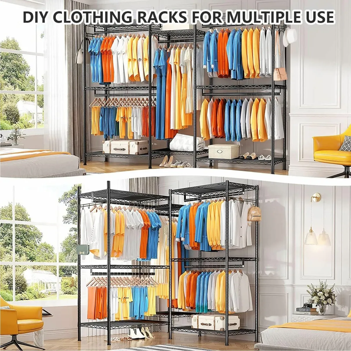 Clothes Rail Rack Heavy Duty Closet Wardrobe - Image 4