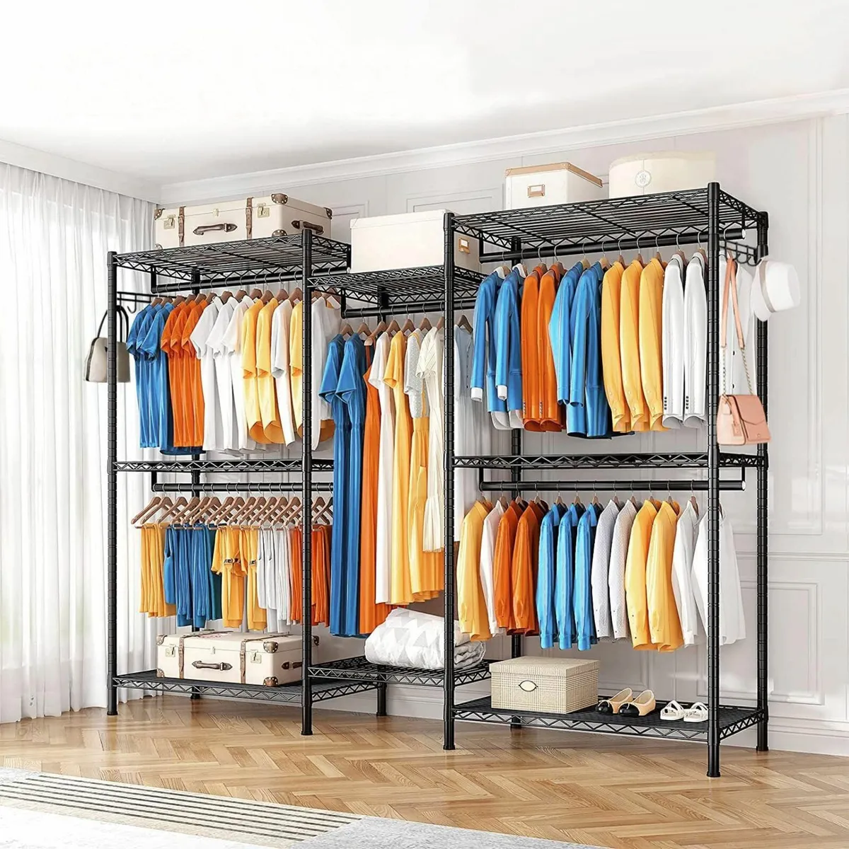 Clothes Rail Rack Heavy Duty Closet Wardrobe - Image 1