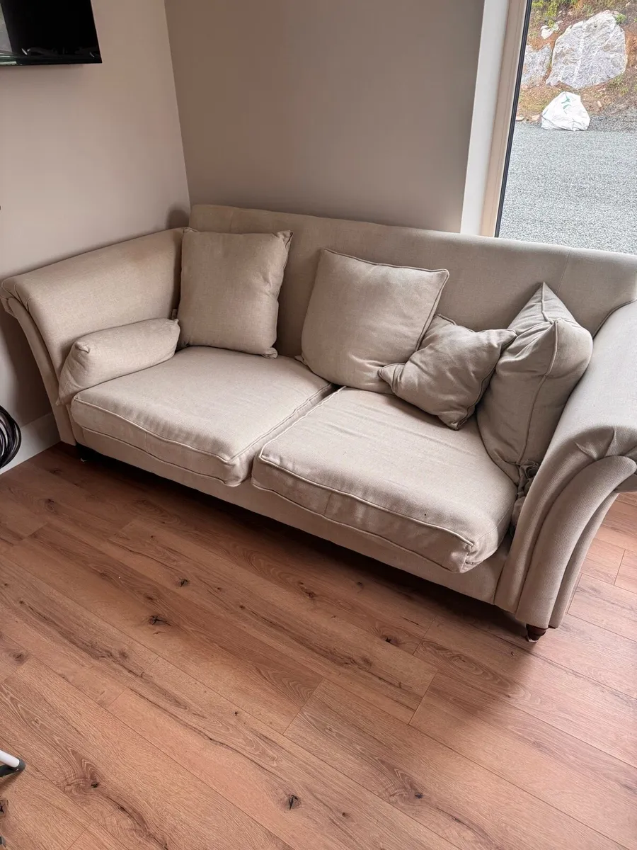 grey Italian natuzzi electric recliners sofa - Image 3