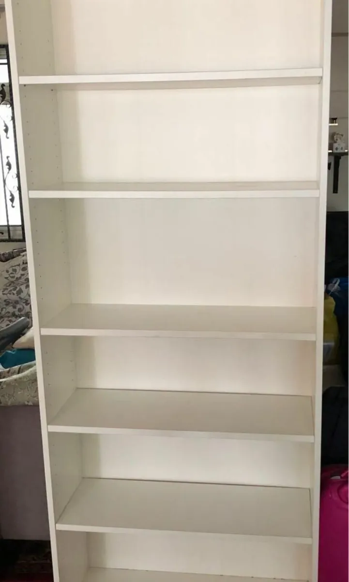 Tall White IKEA Billy Bookcase with extension