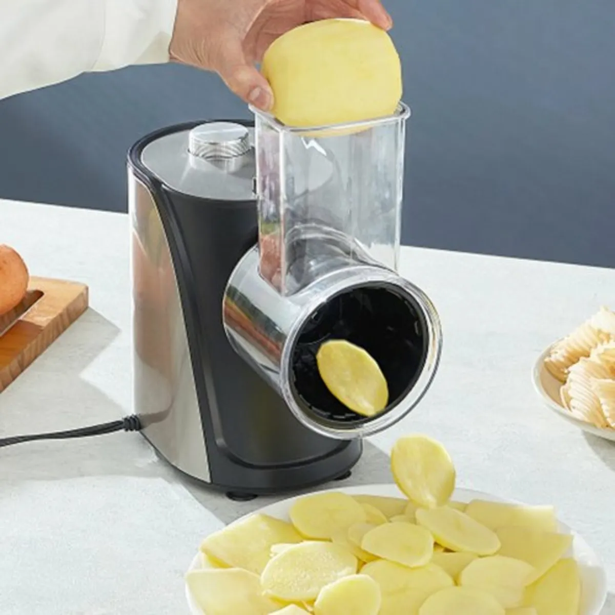 Electric Cheese Grater Salad Maker, 250W Salad Sho - Image 3