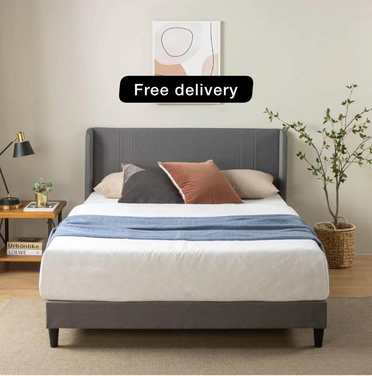 Double Bed frame  Bed 135x190 cm  25 cm Height - Image 1