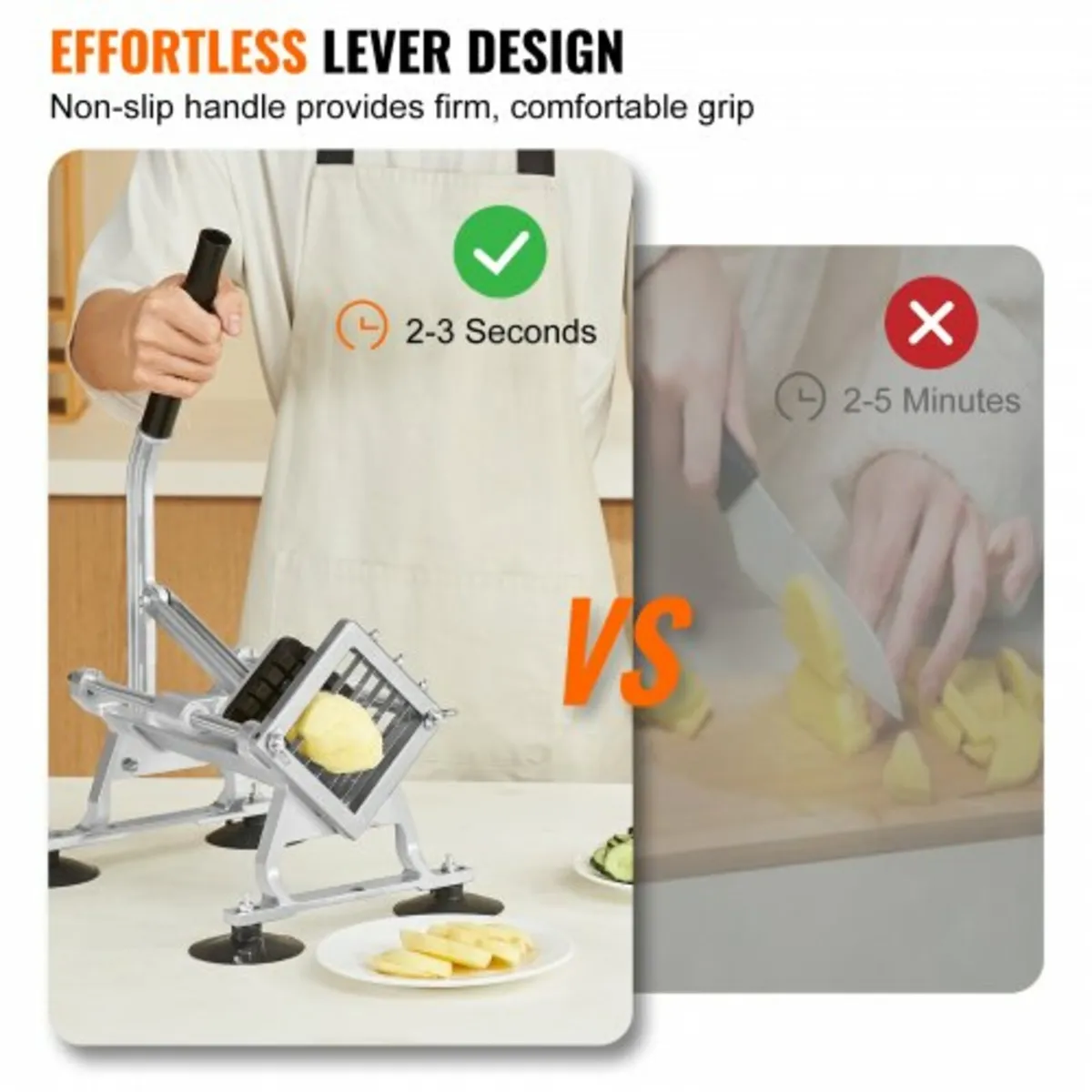 Commercial Vegetable Slicer, 1/2 inch Fruit Slicer - Image 4