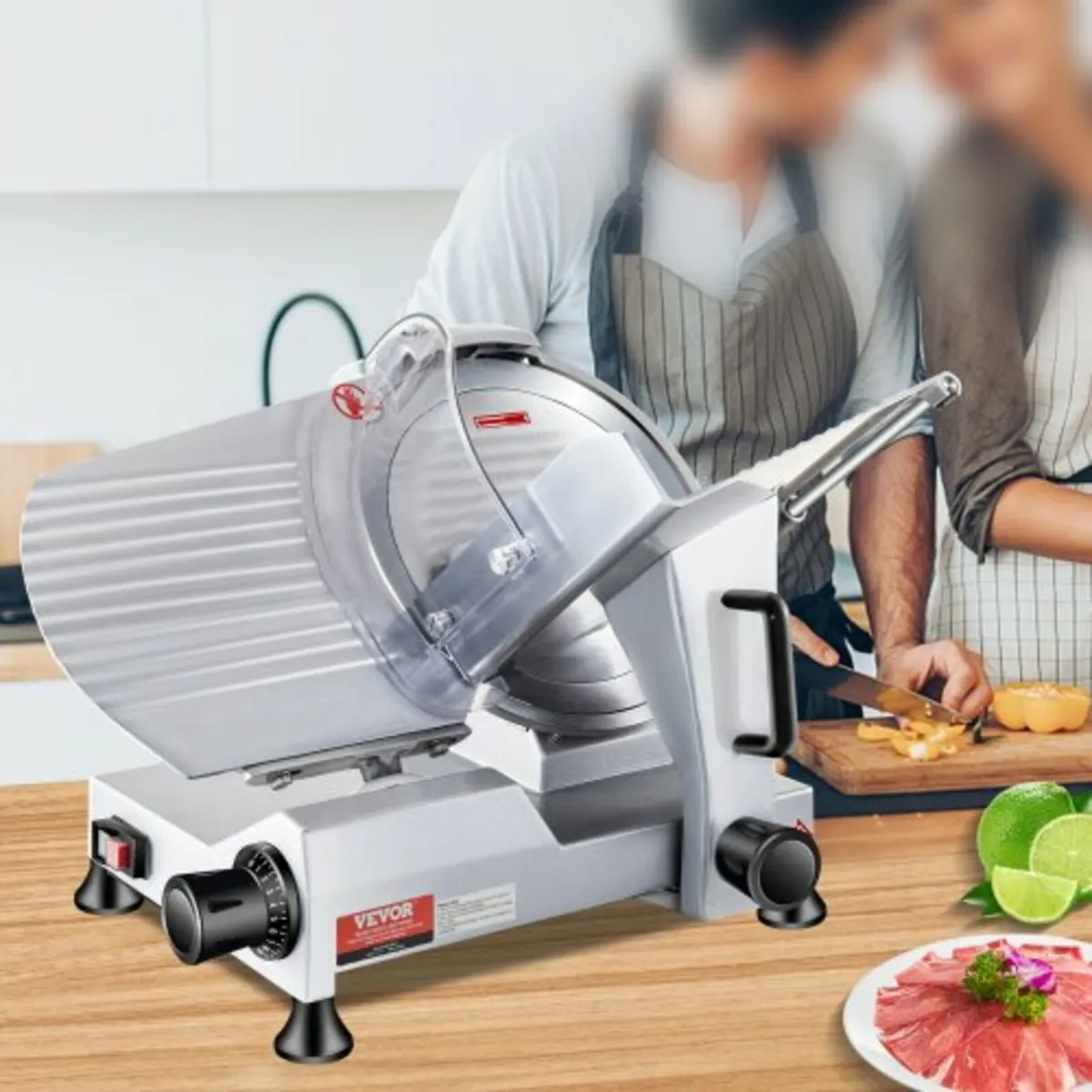 Commercial Meat Slicer, 240W Electric Deli Food Sl - Image 4