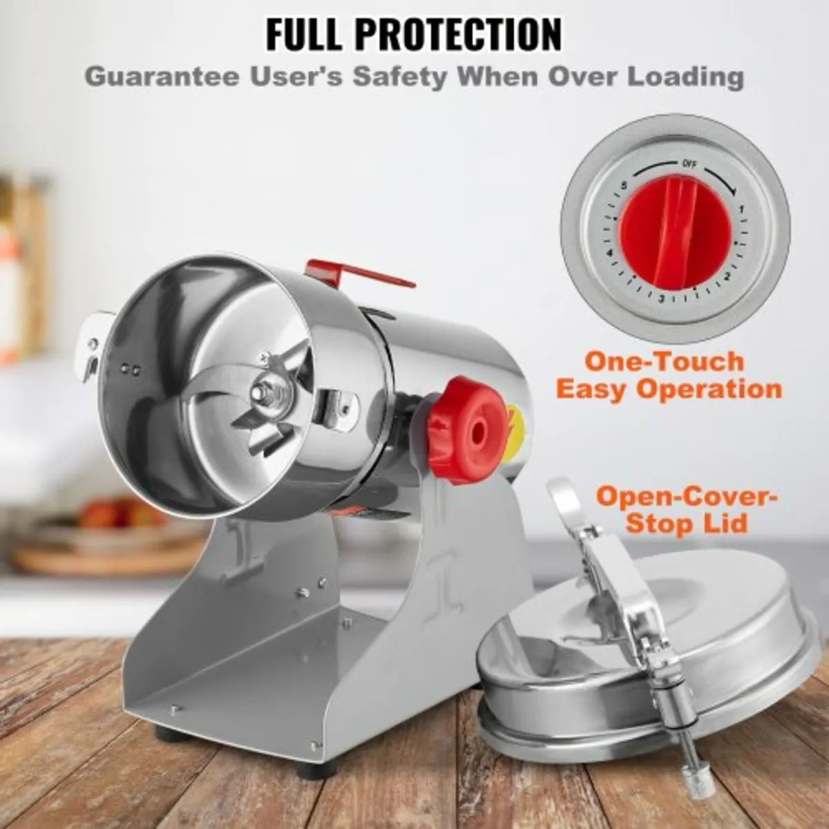 300g Commercial Spice Grinder Electric Grain Mill - Image 2