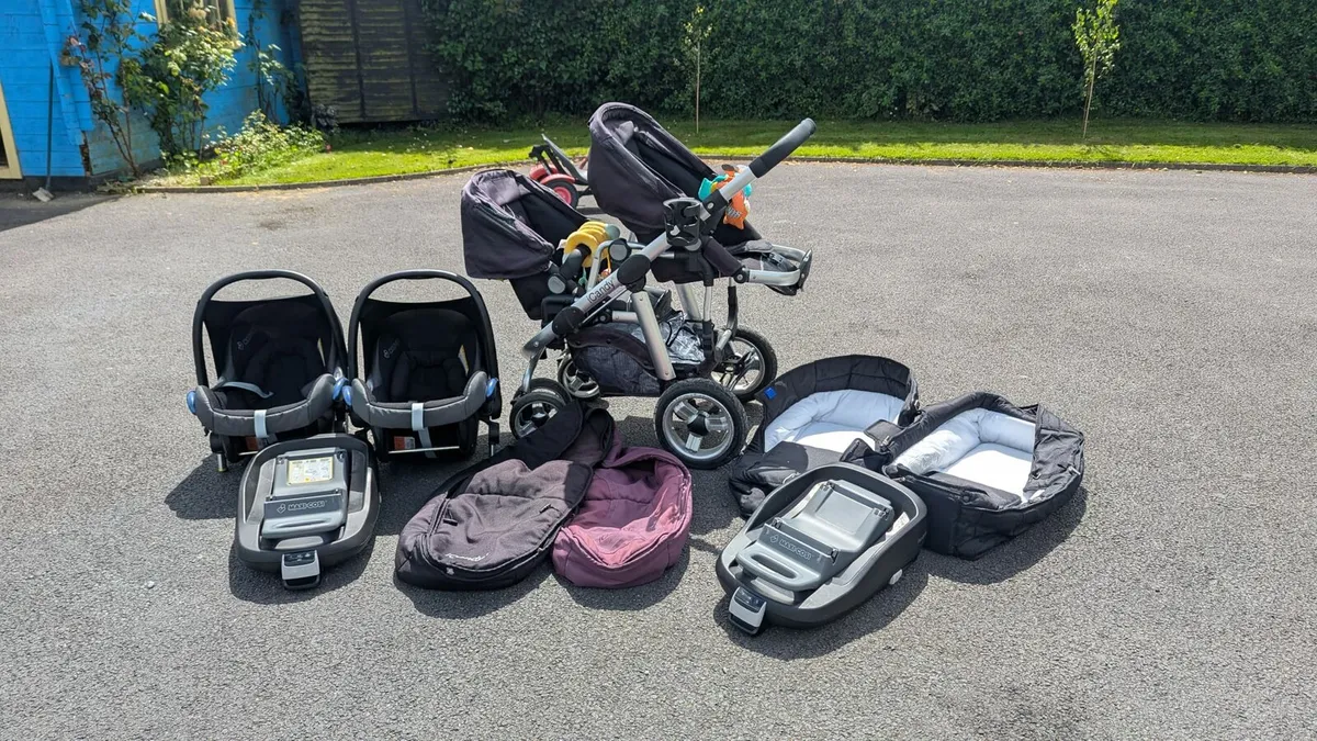 iCandy Pear Twin Buggy Travel System Mega Bundle - Image 1