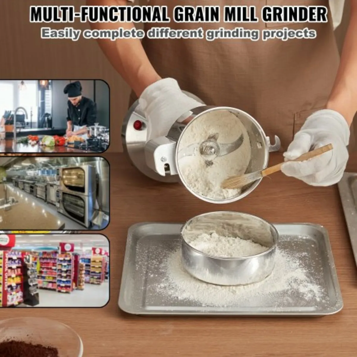 750g Commercial Spice Grinder Electric Grain Mill - Image 2