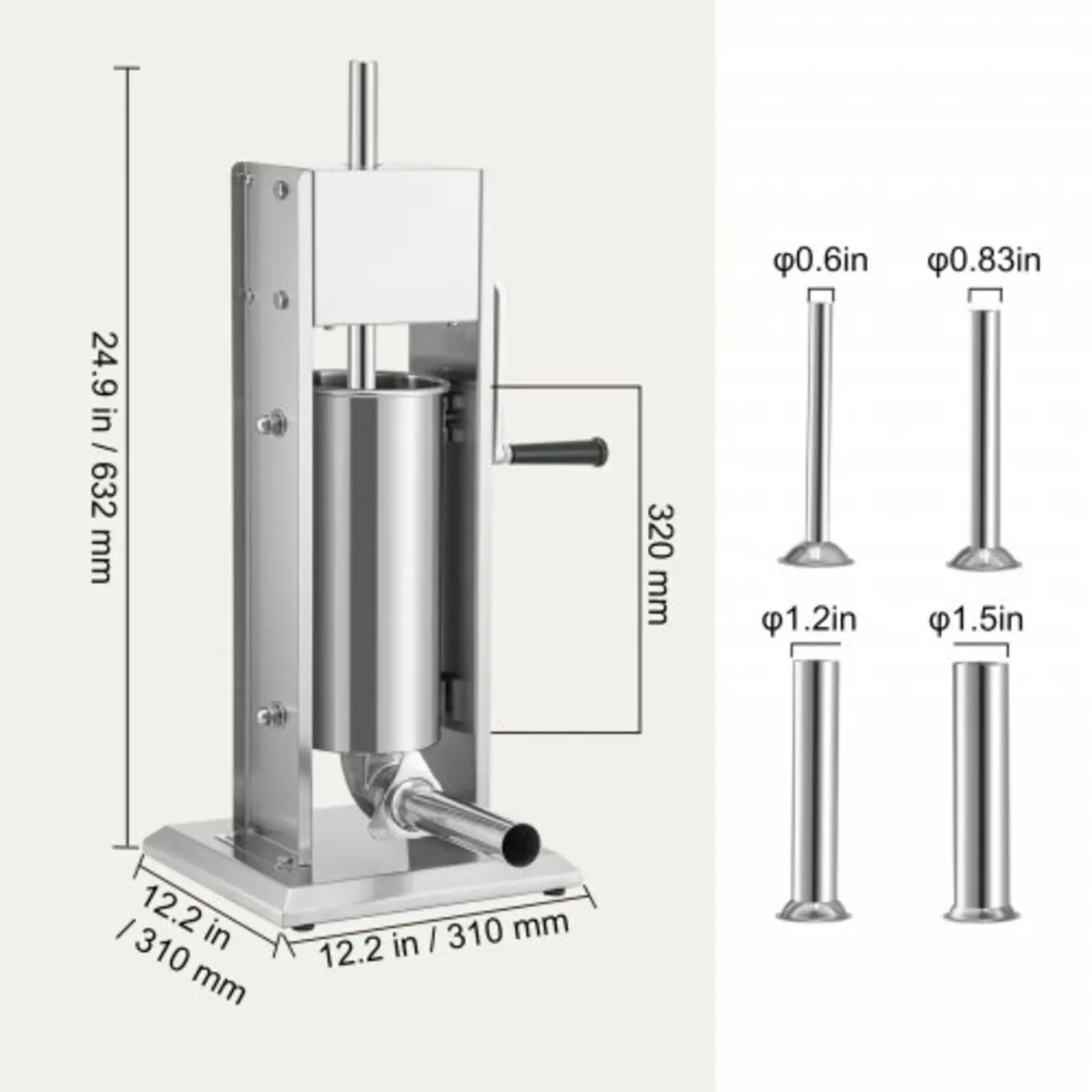 Manual Sausage Stuffer, 8LBS/5L Capacity, Two Spee - Image 4