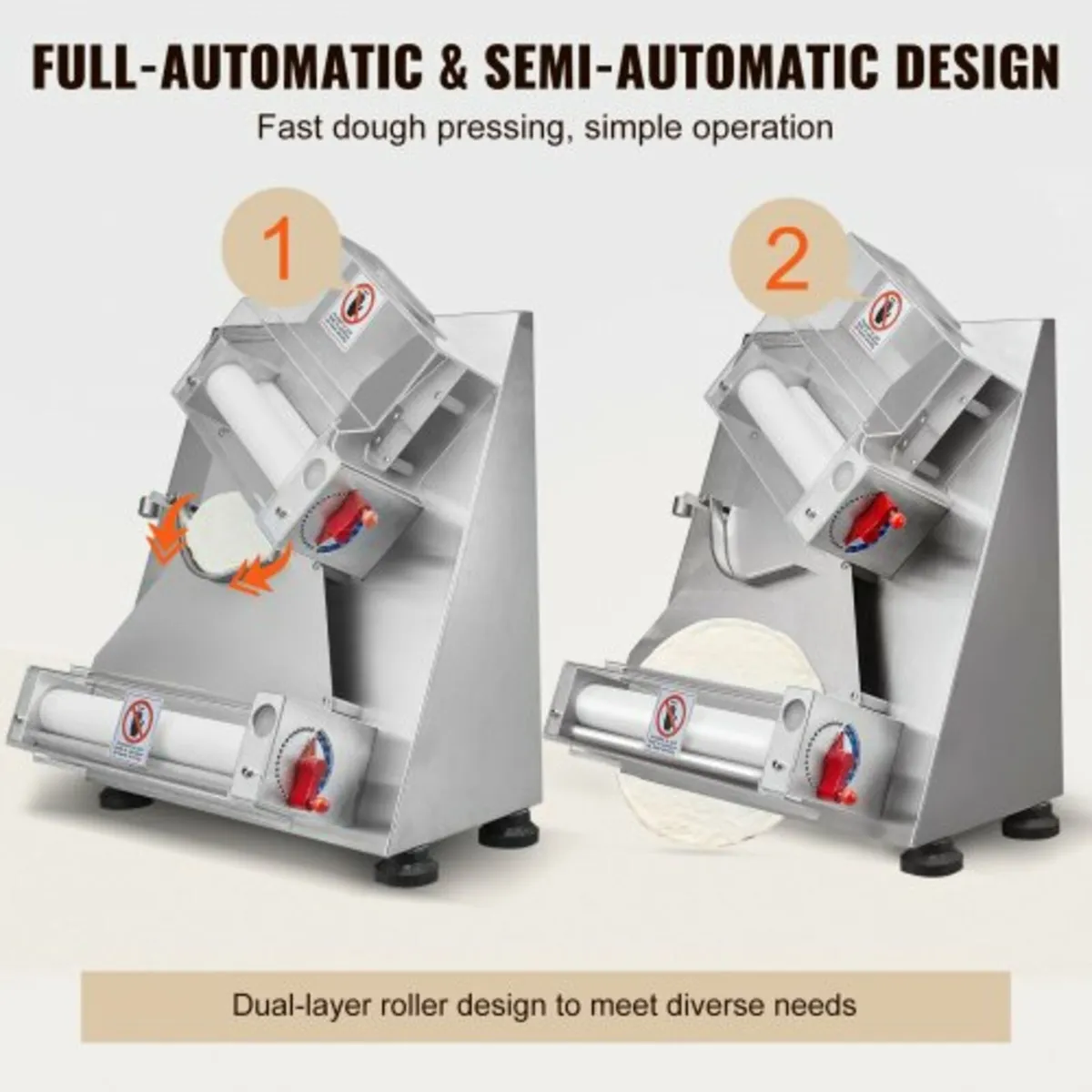 12 Inch Pizza Dough Roller Sheeter Automatic Comme - Image 2