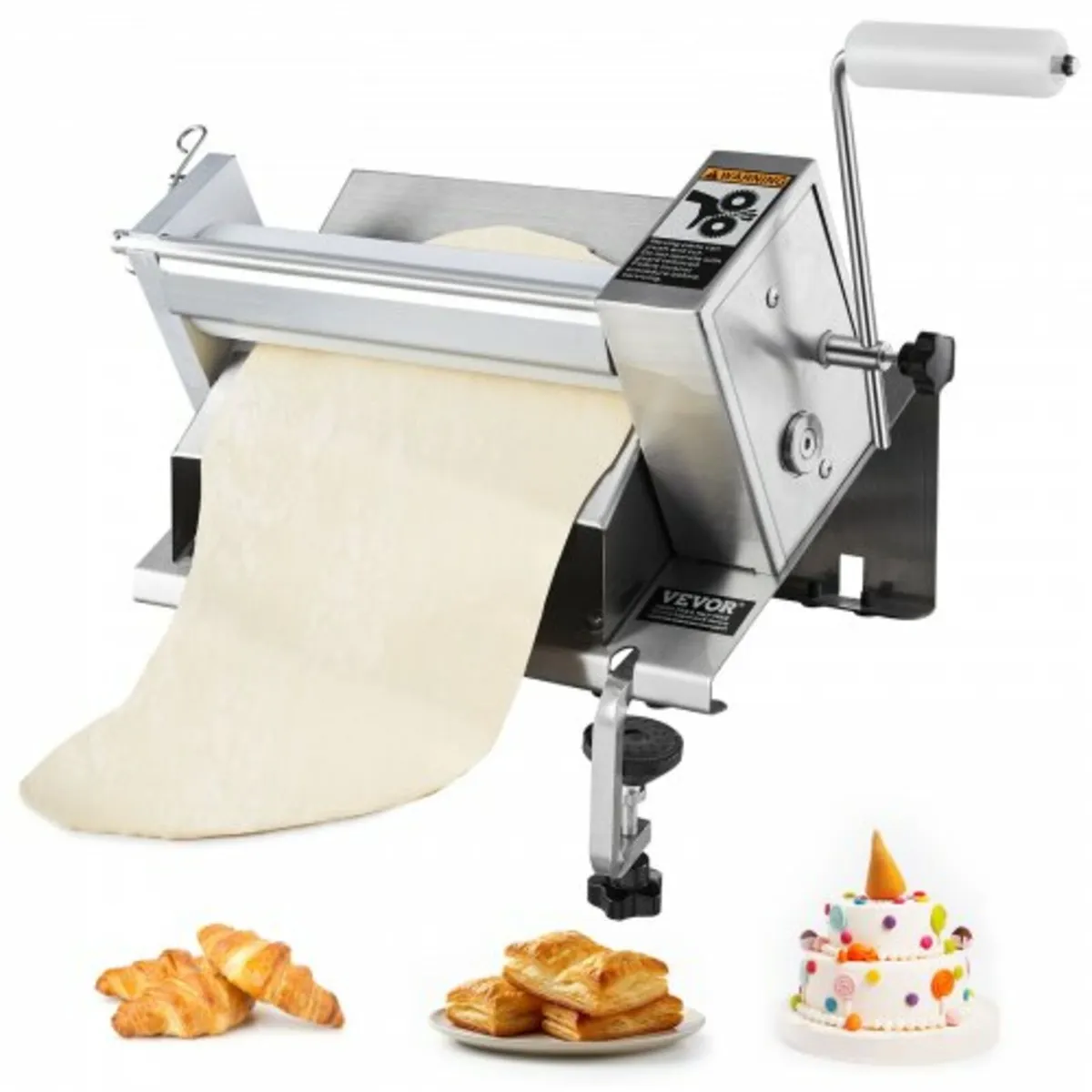 Manual Dough Sheeter Machine Max 1/2" Dough Roller - Image 1