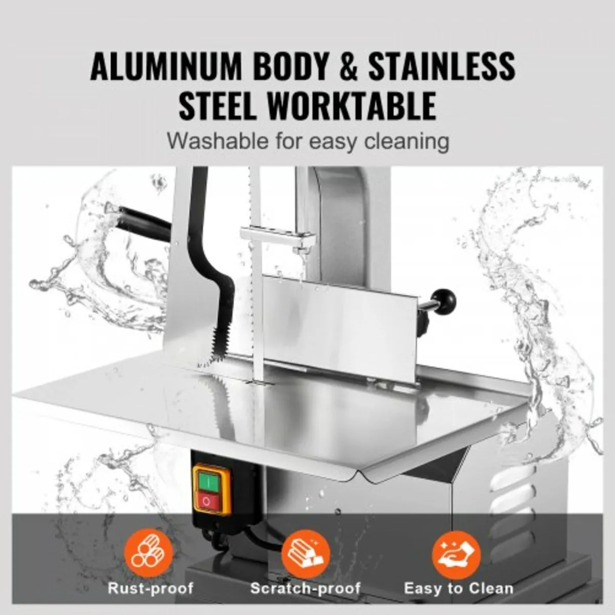 1800W Commercial Electric Meat Bandsaw Stainless S - Image 2