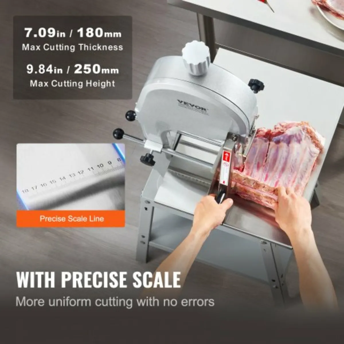 1800W Commercial Electric Meat Bandsaw Stainless S - Image 3