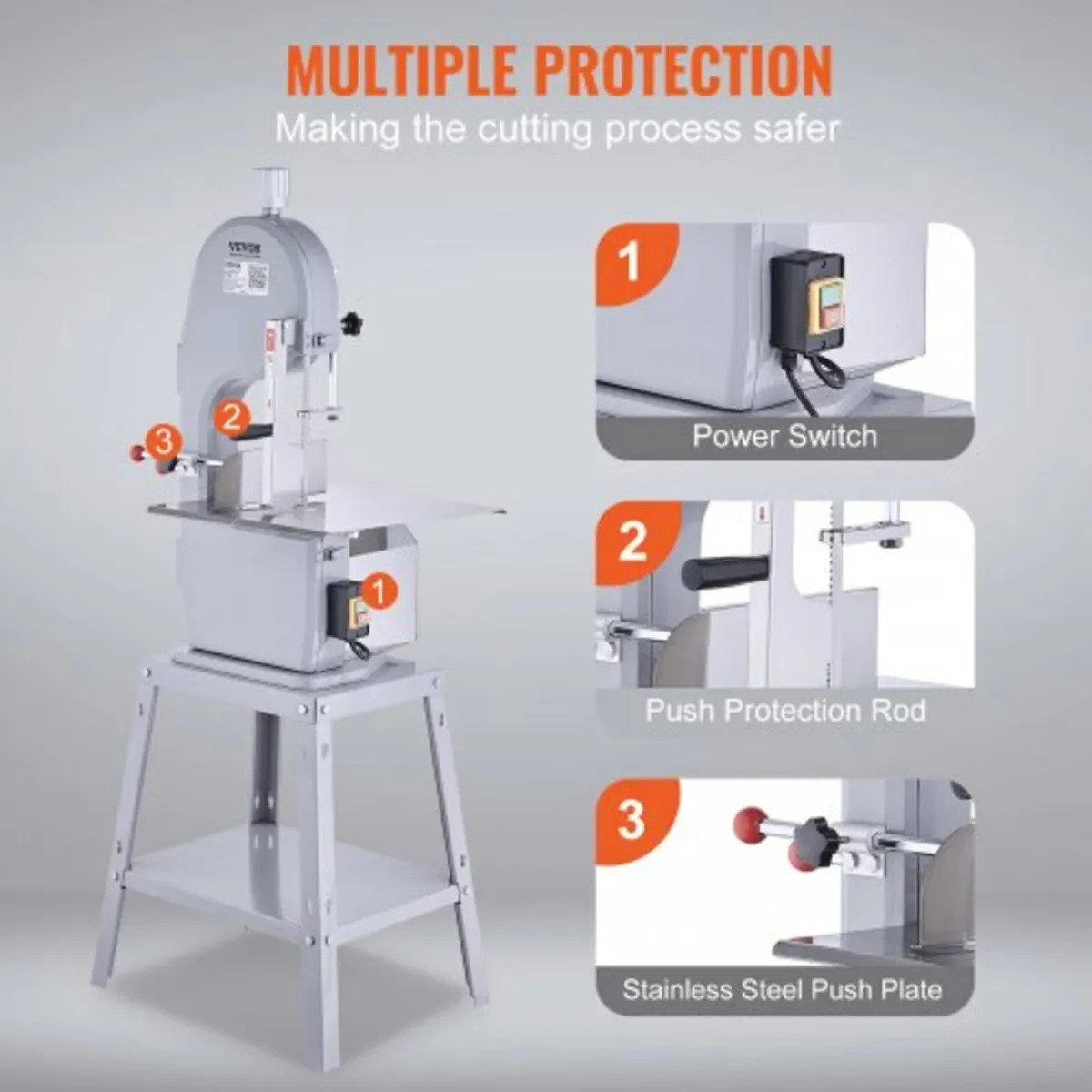 1500W Commercial Electric Meat Bandsaw Stainless S - Image 4