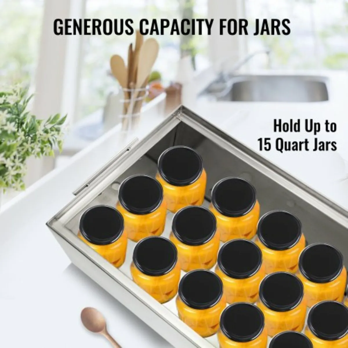 Water Bath Canner, 15 Quart Stove Top Canner Pot, - Image 4