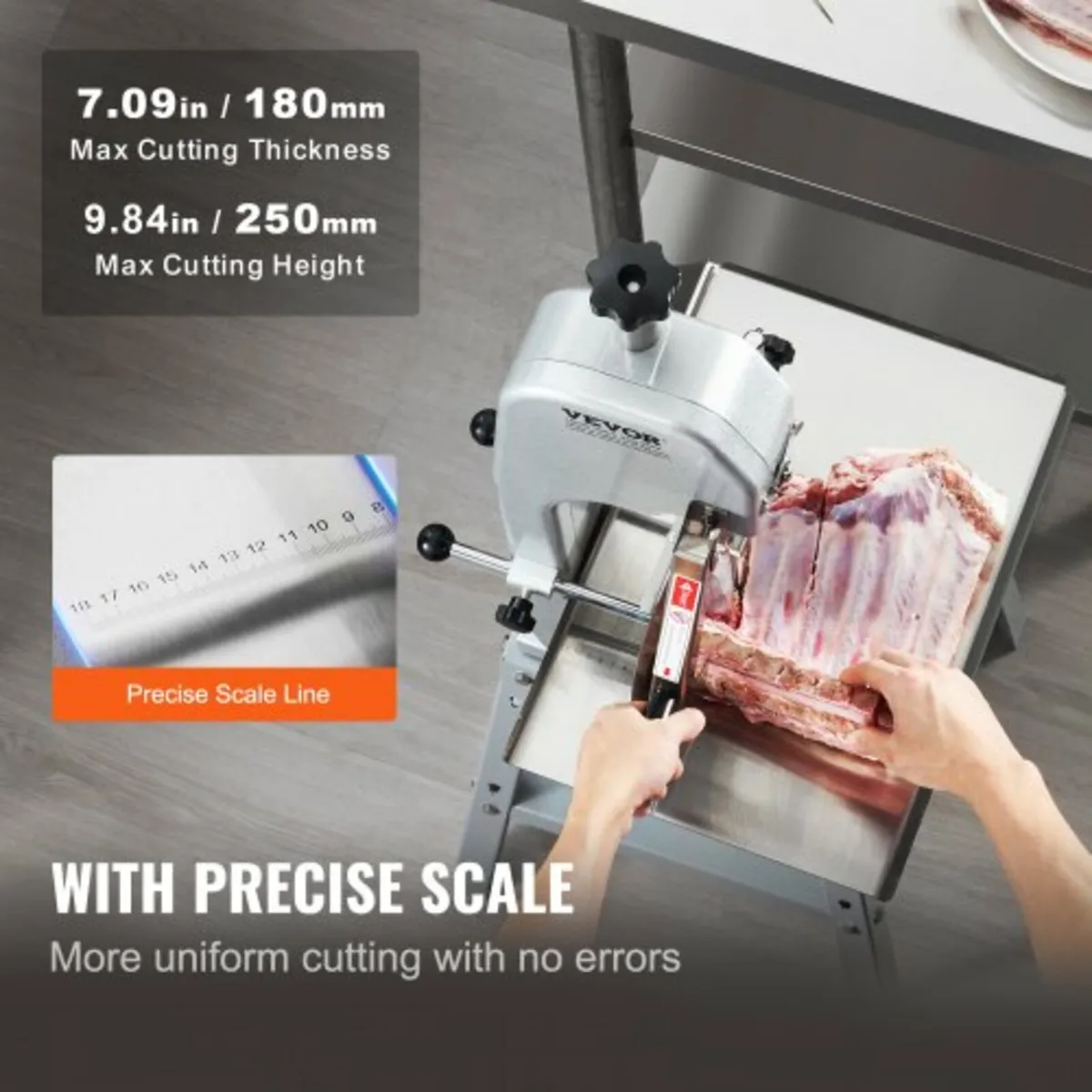 850W Commercial Electric Meat Bandsaw Stainless St - Image 4