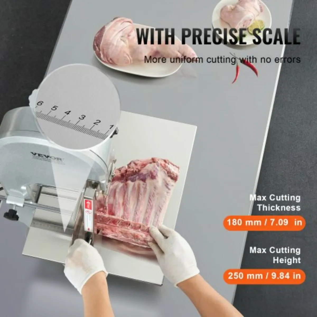 1800W Commercial Electric Meat Bandsaw Stainless S - Image 3