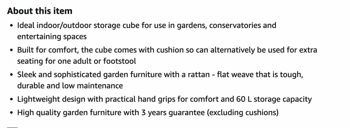 Outdoor Seat/Storage - still in box - Image 4