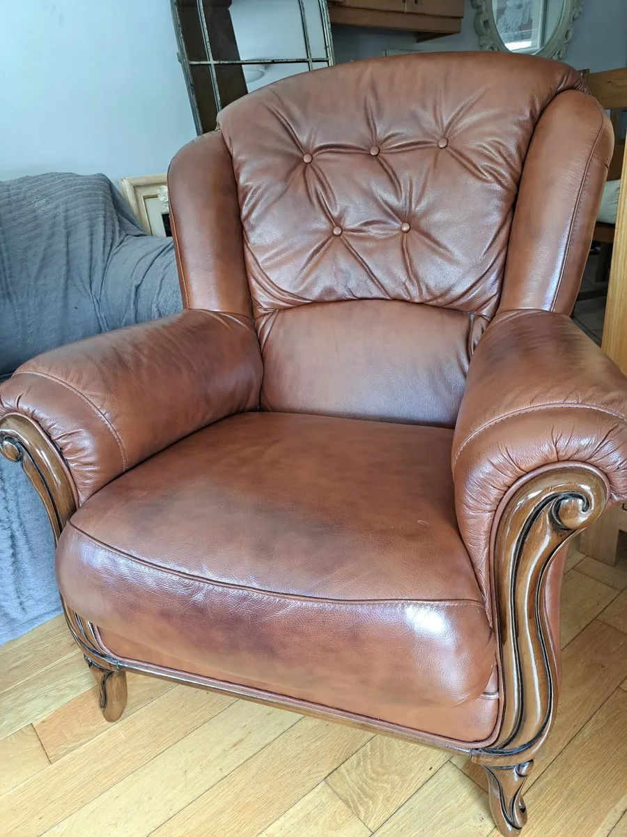 Leather Arm.Chair - Image 1