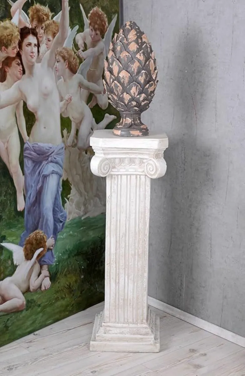Ionic Column Antique Pedestal White Decorative Col - Image 4