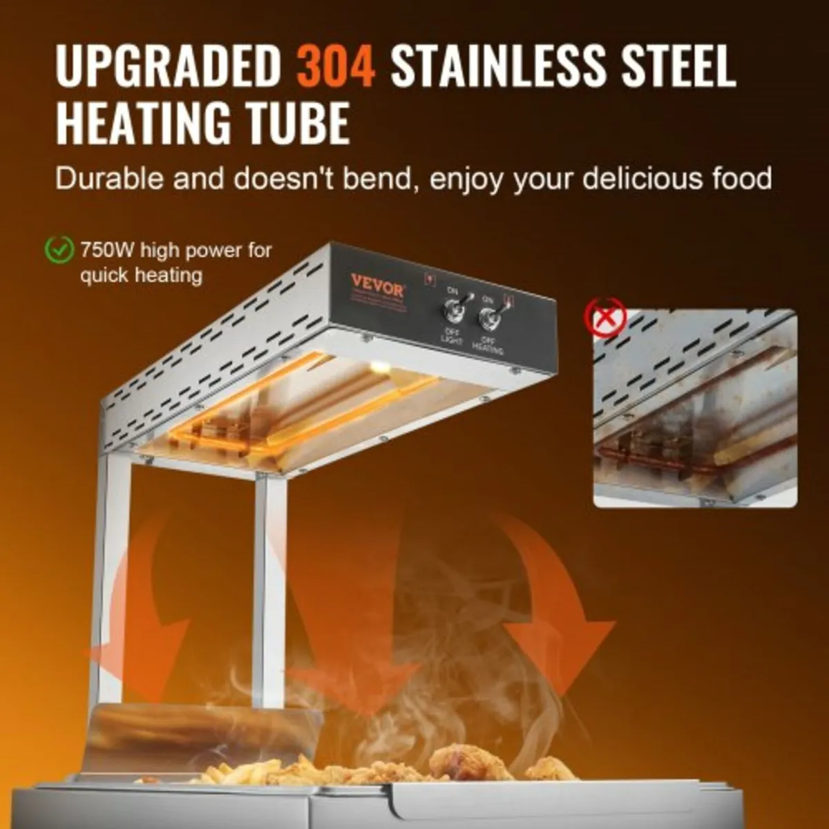 French Fry Food Warmer Electric Chip Warming Light - Image 3