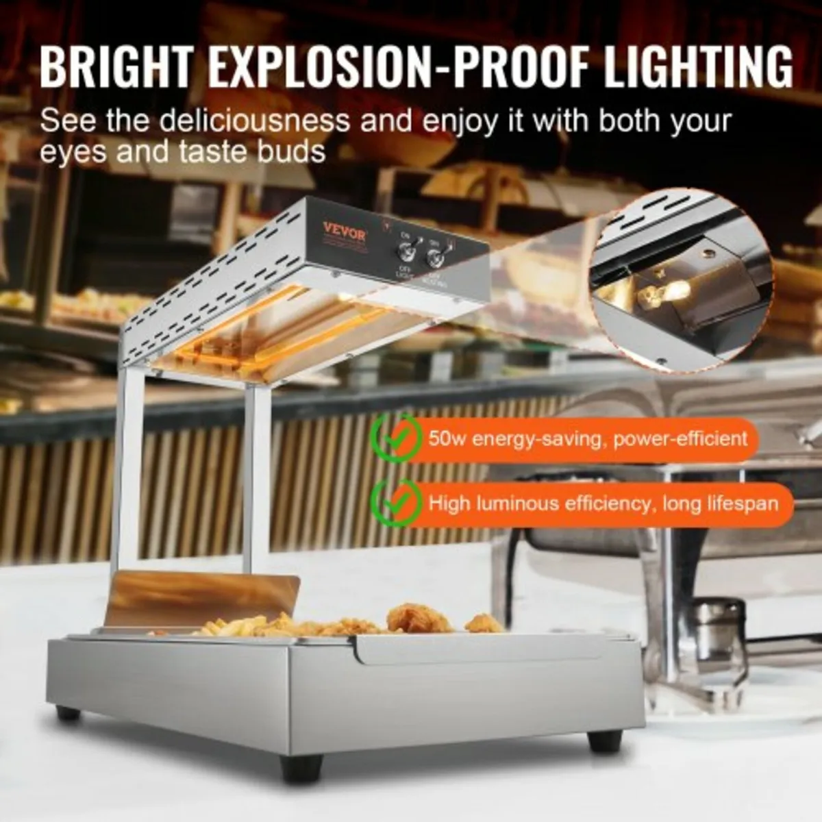 French Fry Food Warmer Electric Chip Warming Light - Image 4