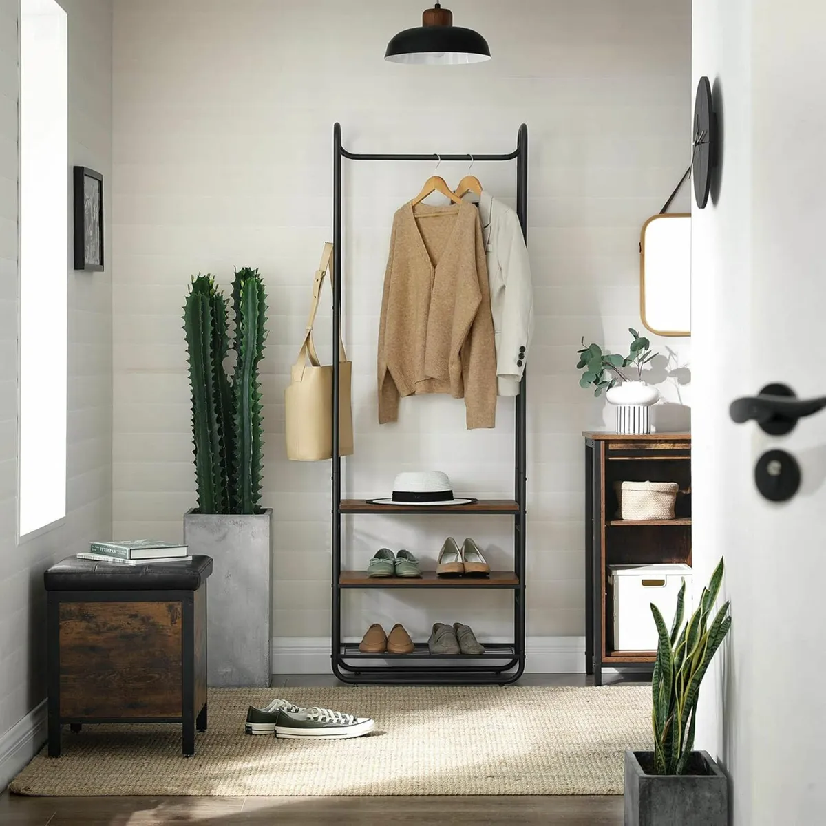 Coat Stand Coat Rack Shoe Rack, Storage Shelves - Image 2