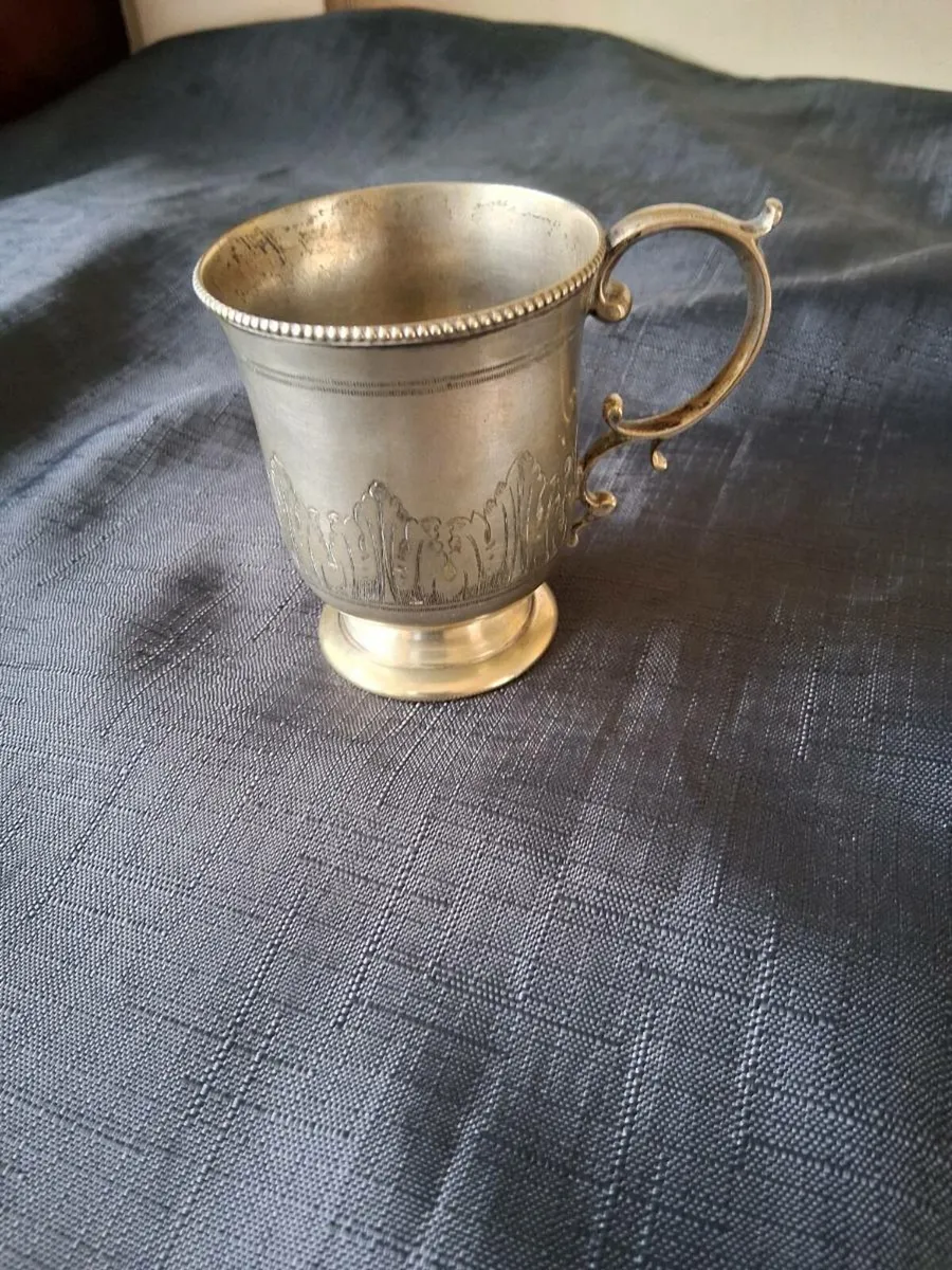 Silver Plated Christening Cup - Image 1