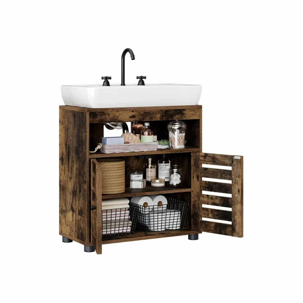 Rustic Washbasin cabinet vintage style FREE DELIVE - Image 1