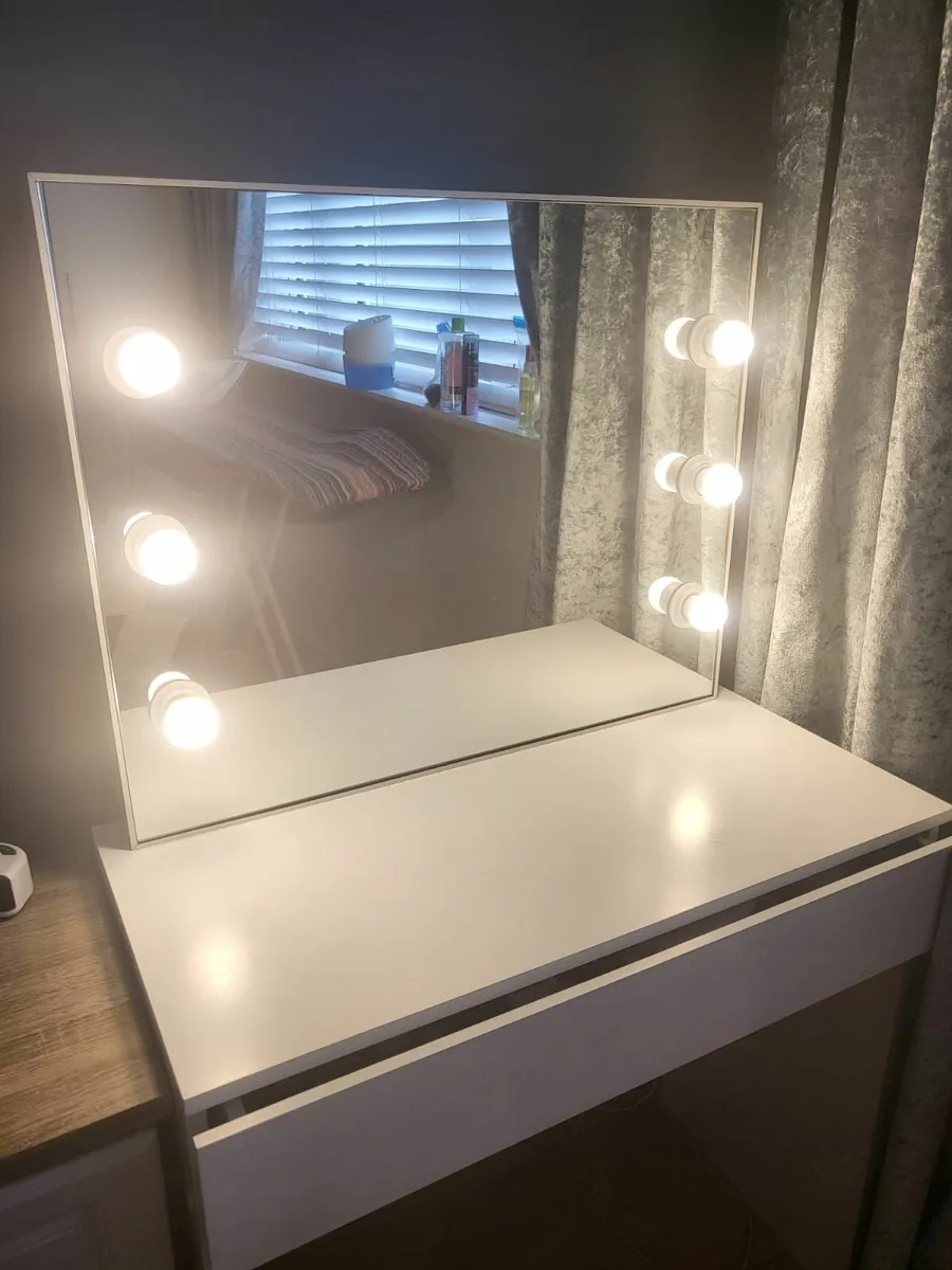 A vanity table with light's - Image 2