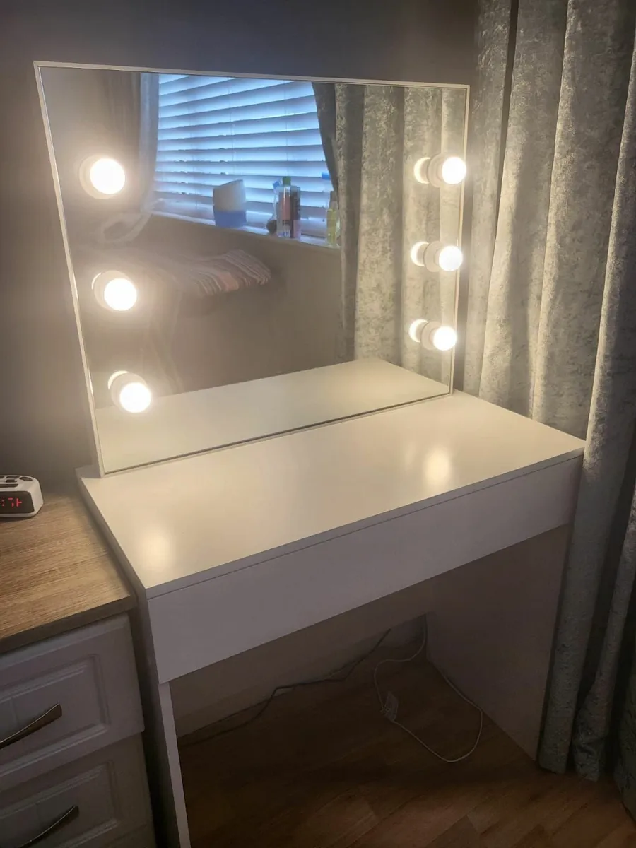 A vanity table with light's - Image 4