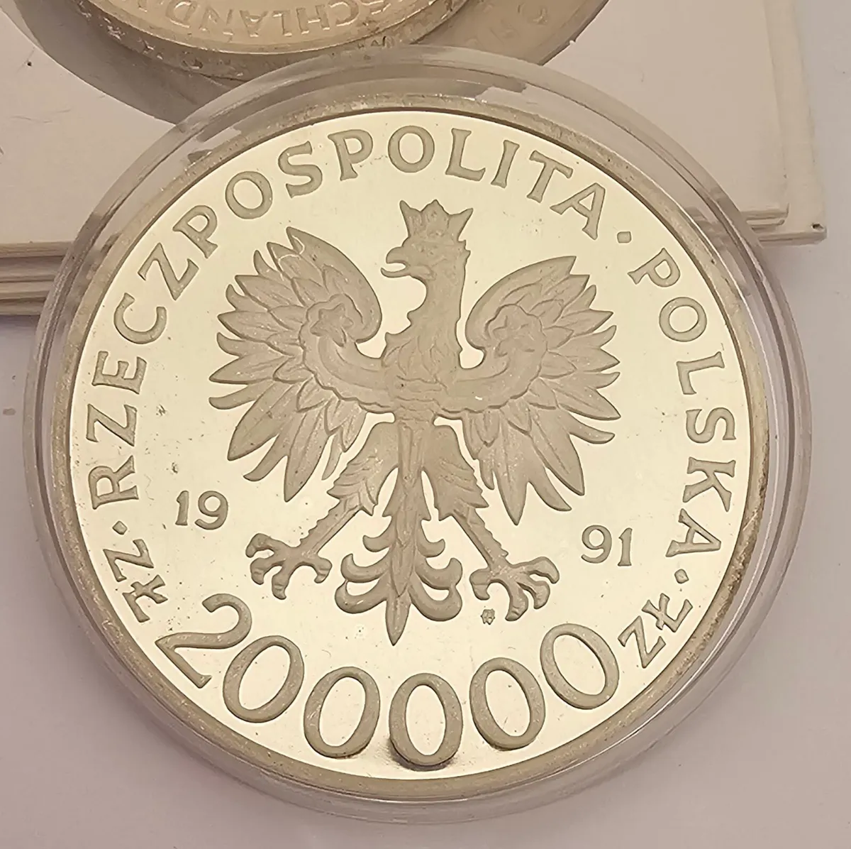1991 poland silver coin - Image 2