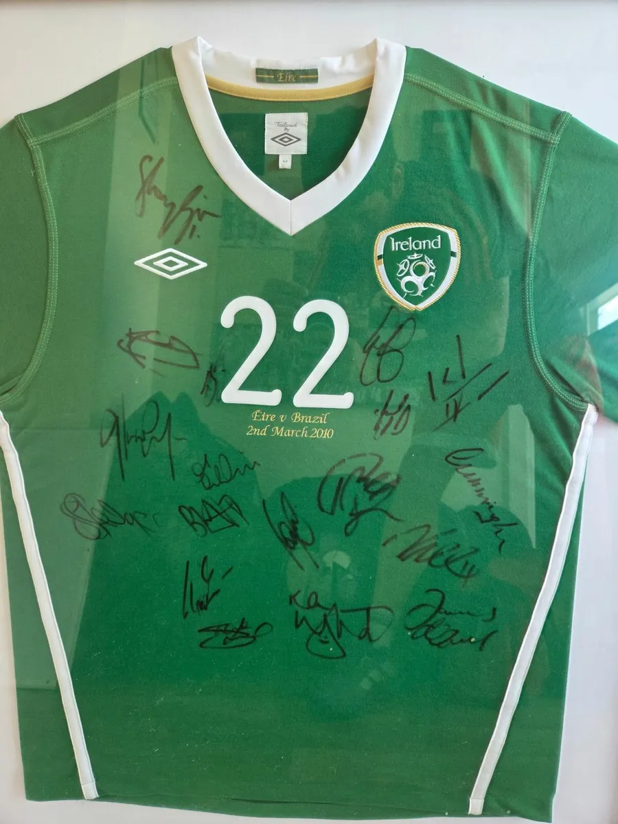 Signed Ireland vs Brazil jersey 2010 match - Image 2