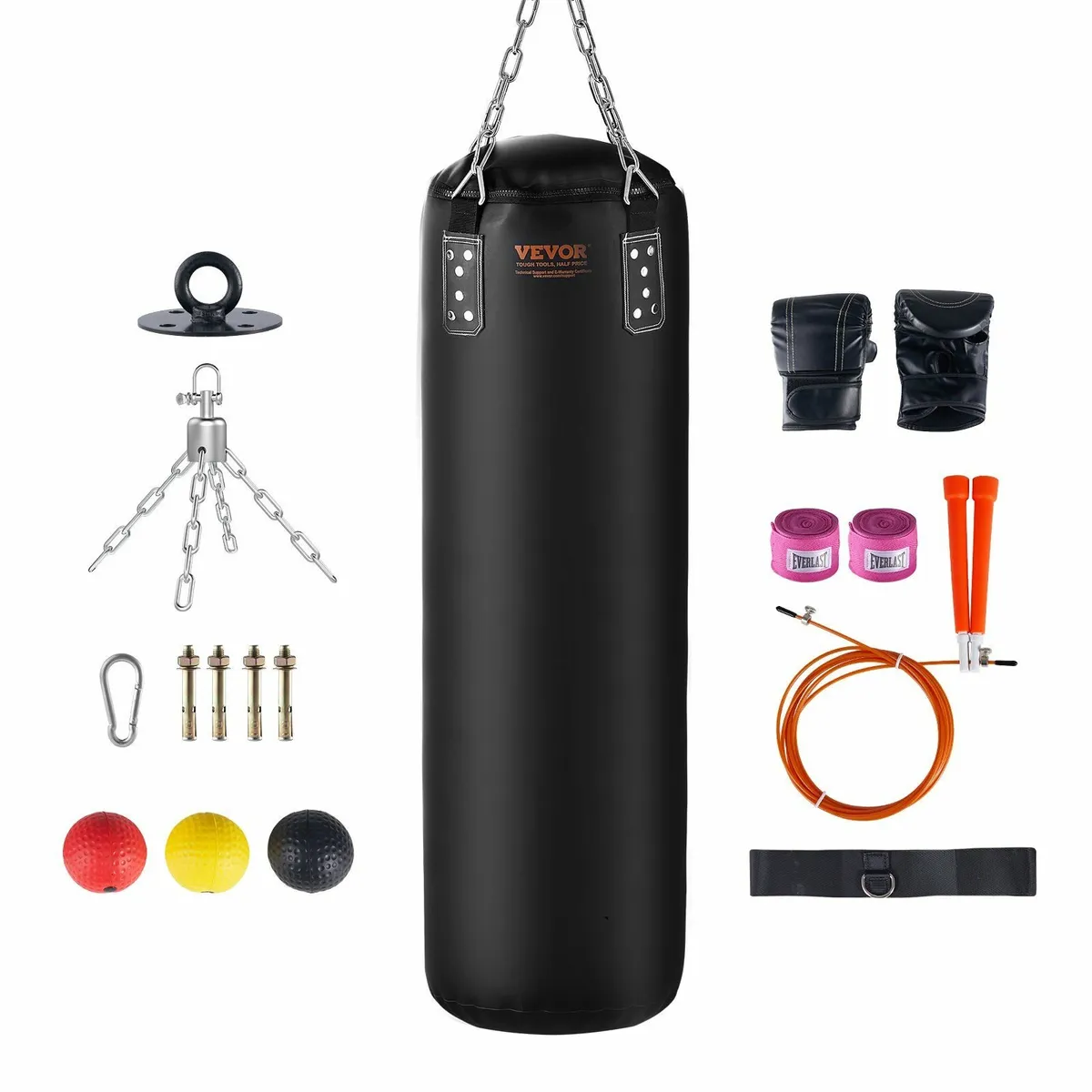 Punching Bag for Adults, 4ft PVC Heavy Boxing Bag - Image 1