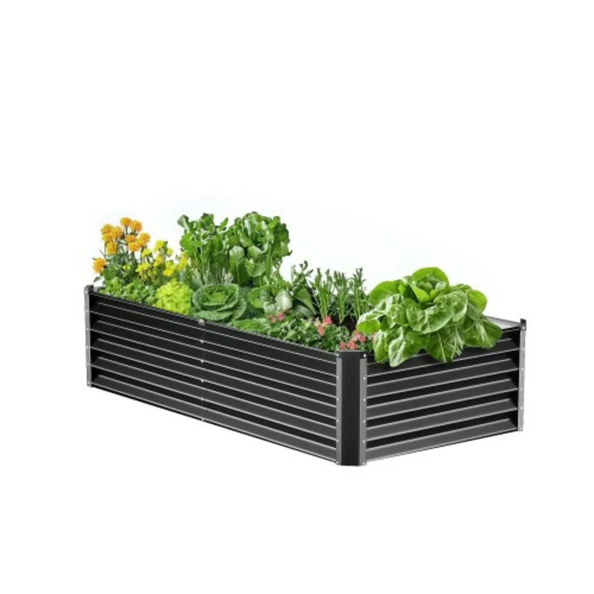 Metal Raised Garden Bed 6x3x1.5ft Outdoor Galvaniz - Image 1