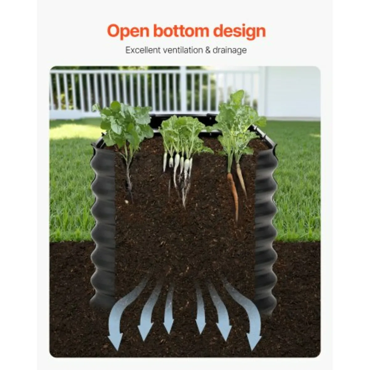 Metal Raised Garden Bed 8x2x2 ft Outdoor Galvanize - Image 4