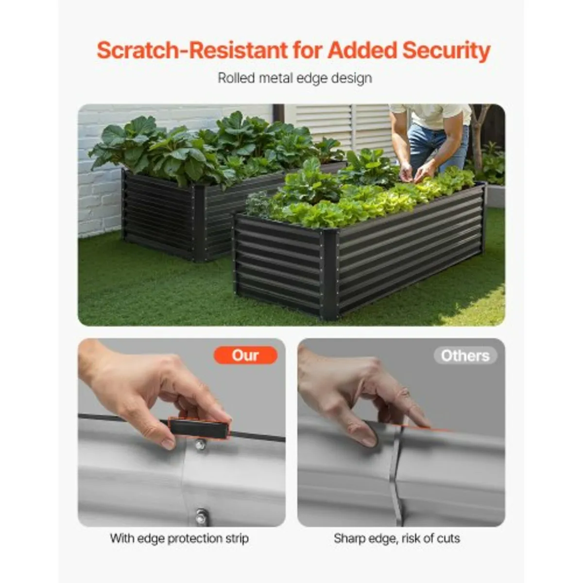 Metal Raised Garden Bed 6x3x2ft Outdoor Galvanized - Image 3