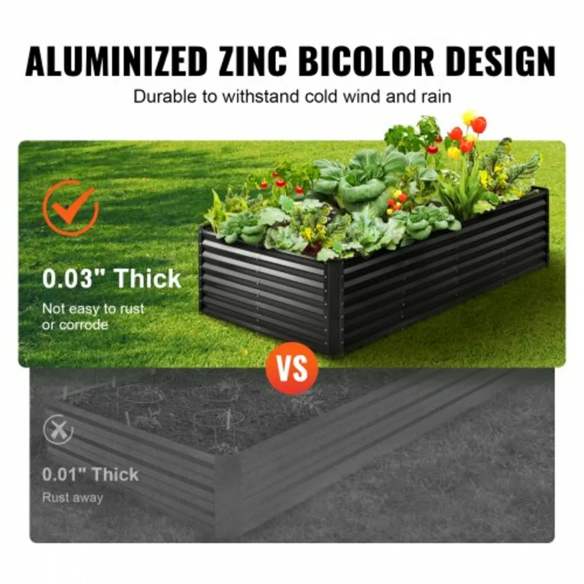 Raised Garden Bed,94.5x 47.2 x 23.6 inch Galvanize - Image 2