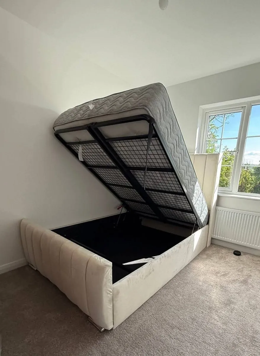 New Double/King Size Bed Frame With Mattress - Image 2
