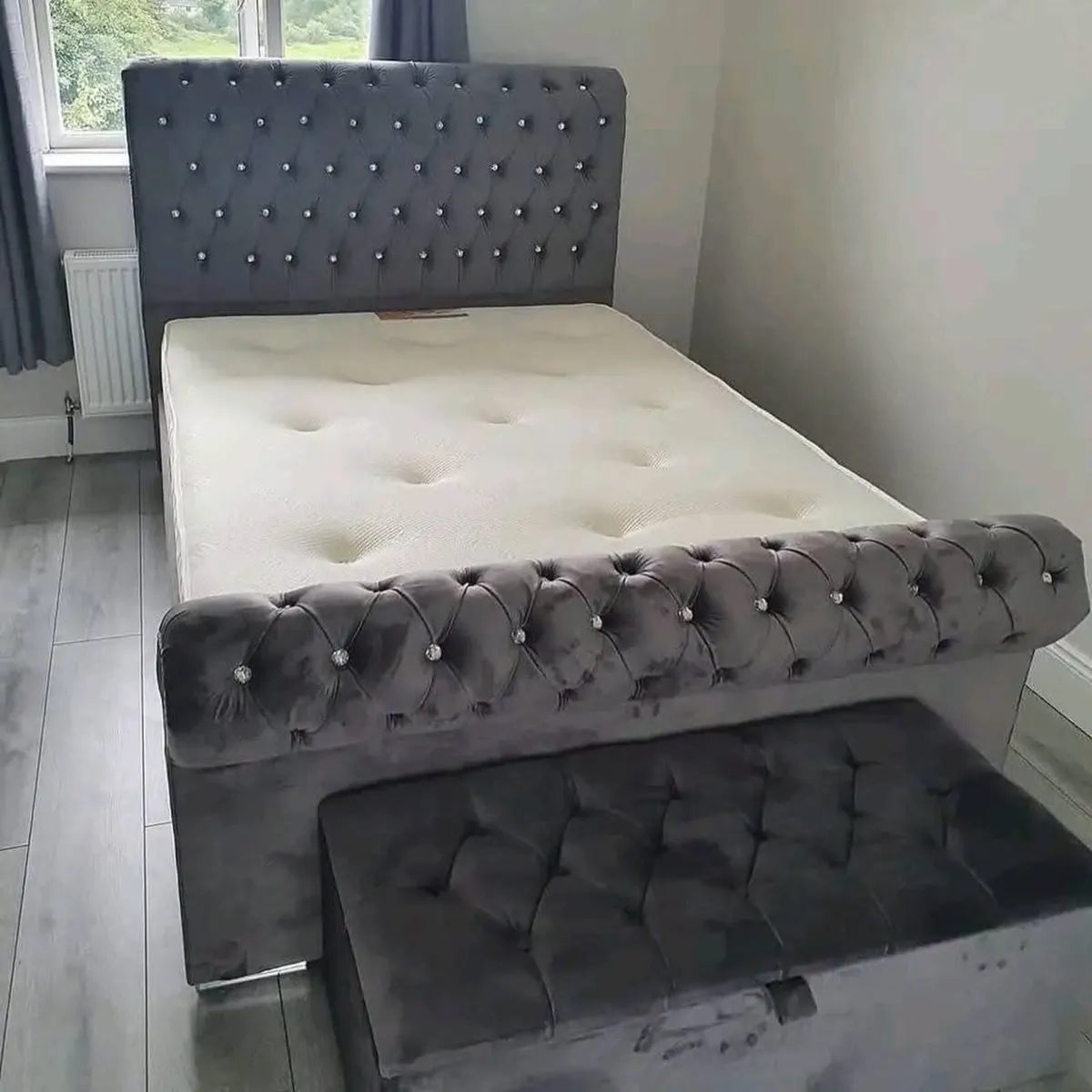 New Double/King Size Bed Frame With Mattress - Image 4
