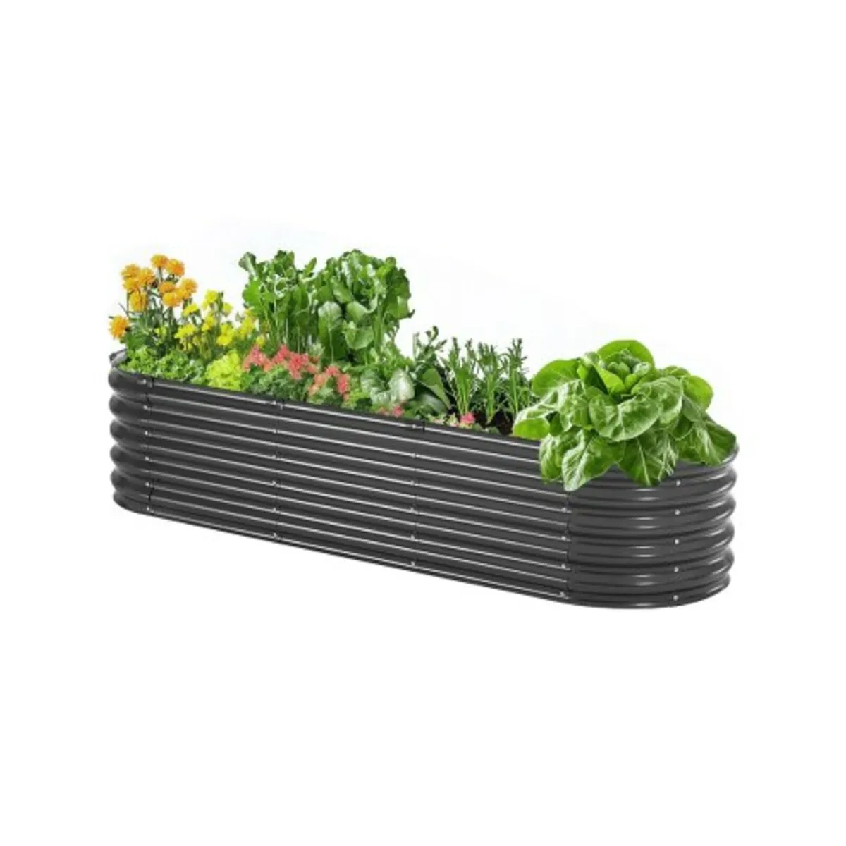 Metal Raised Garden Bed 6.56x1.96x1.4 ft Galvanize - Image 1